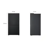 Lg Refrigeradora side by side 27p³ smart inverter negro matte